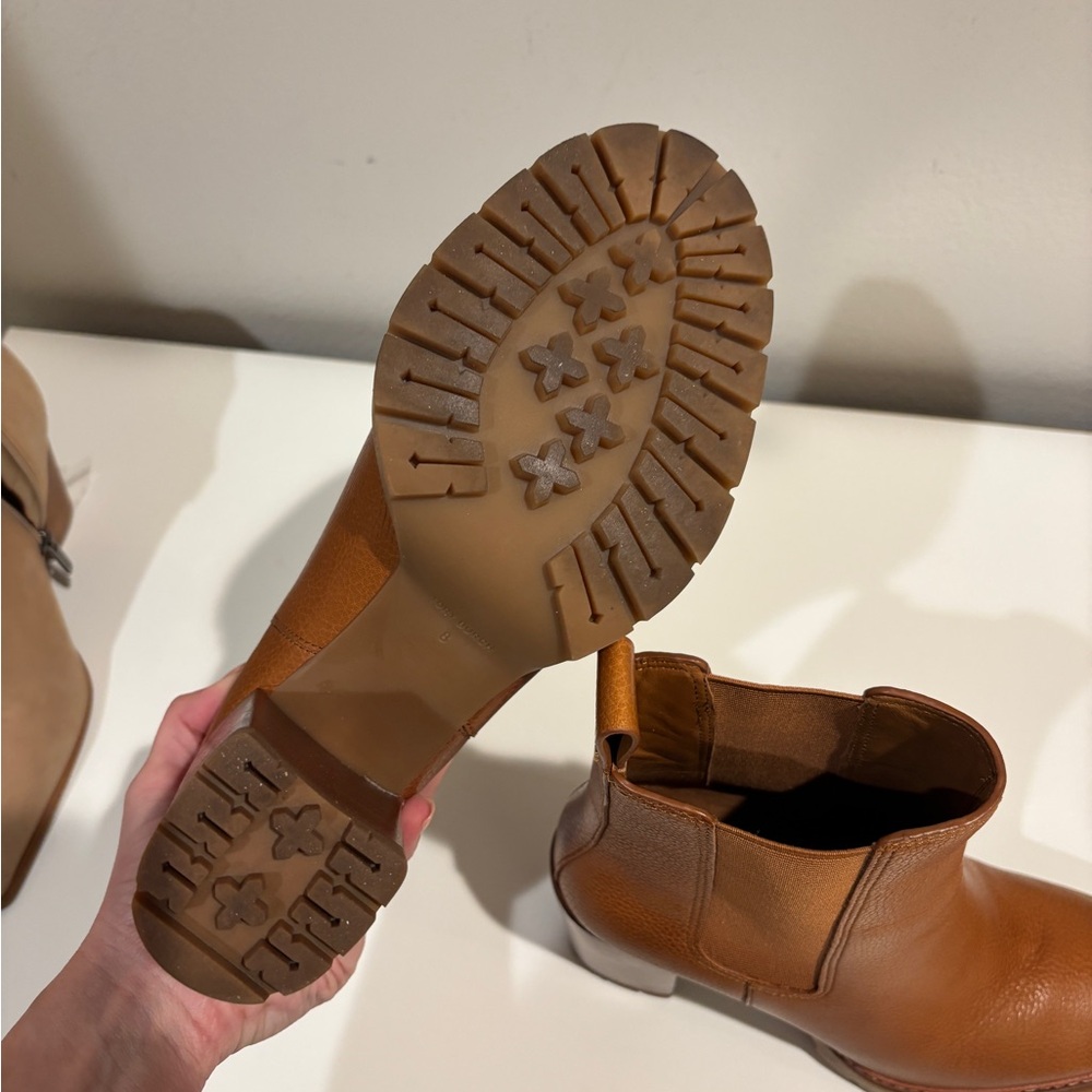 Tory Burch Tan Leather Ankle Booties - Picture 7 of 8